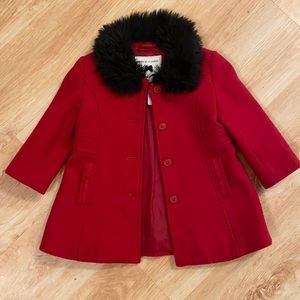 Janie & Jack Red Peacoat